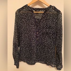 The Limited Sheer Long Sleeve Blouse Size Small